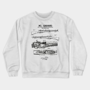 M1 Garand - World War 2 Weapon Blueprint Rifle Crewneck Sweatshirt